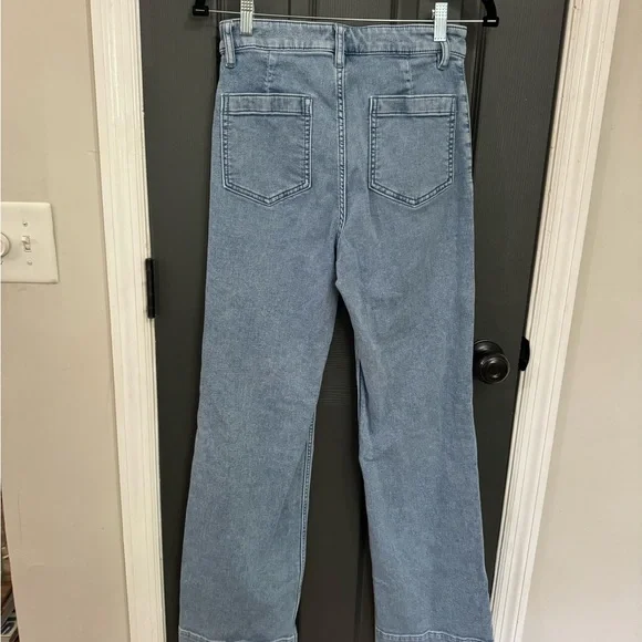 Faherty High Rise Blue Jeans with Vintage Wash - Picture 3 of 10